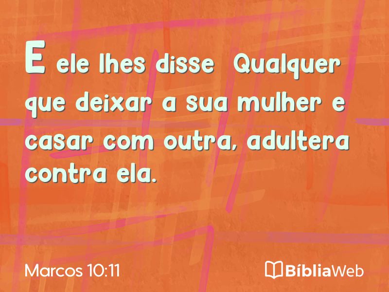 Marcos 10:11 em imagem para compartilhar