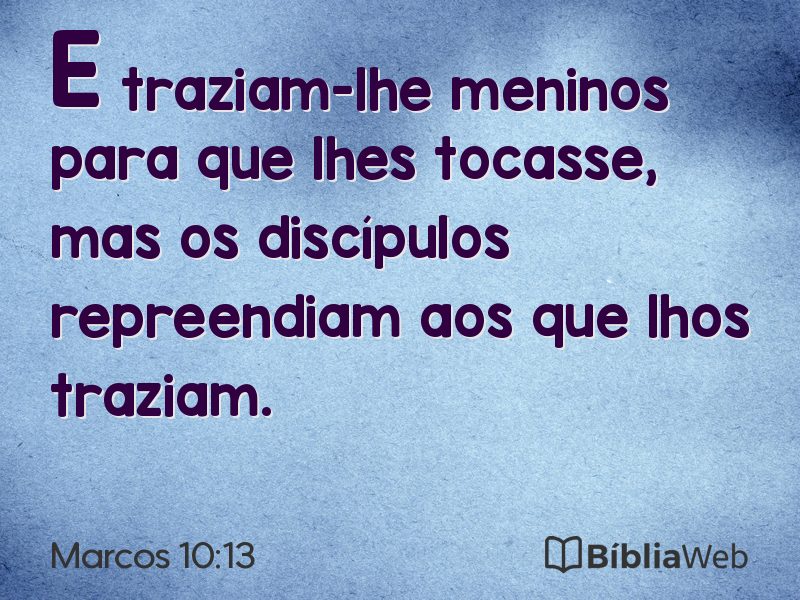 Marcos 10:13 em imagem para compartilhar