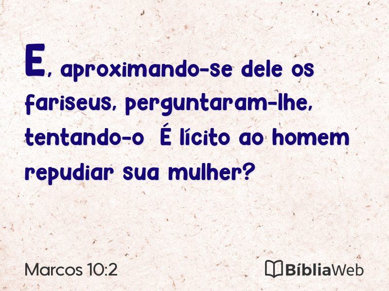 Marcos 10:2 em imagem para compartilhar