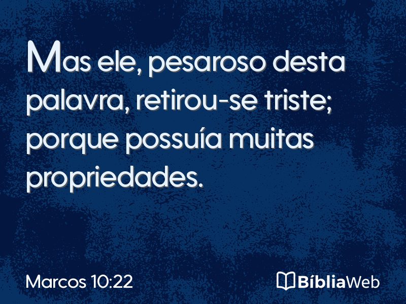 Marcos 10:22 em imagem para compartilhar