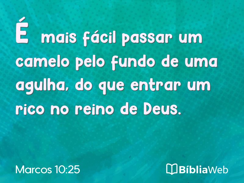 Marcos 10:25 em imagem para compartilhar