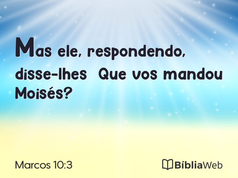 Marcos 10:3 em imagem para compartilhar