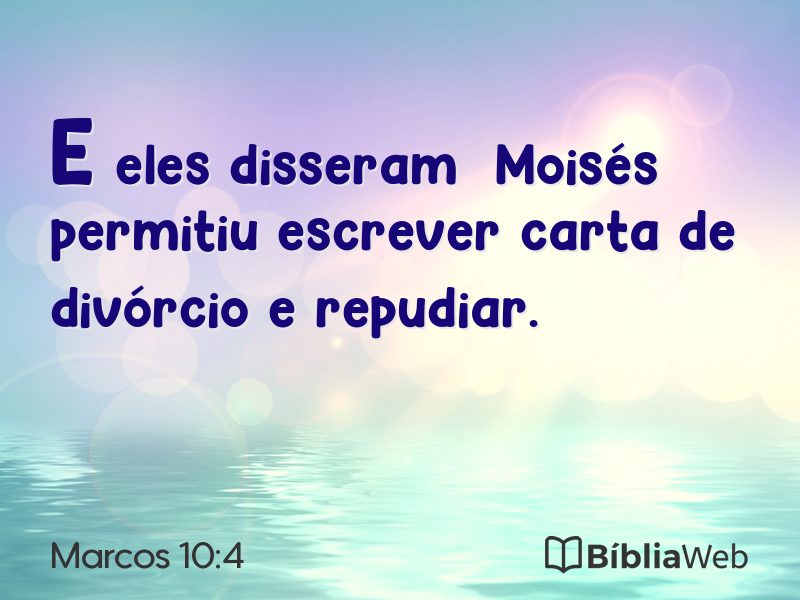 Marcos 10:4 em imagem para compartilhar