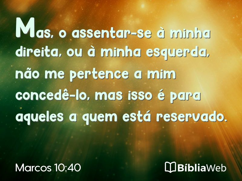 Marcos 10:40 em imagem para compartilhar