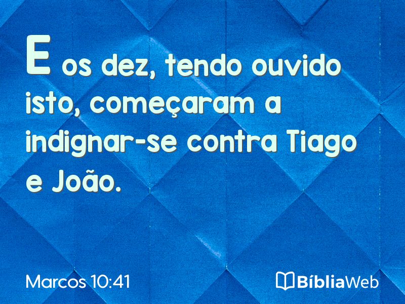Marcos 10:41 em imagem para compartilhar
