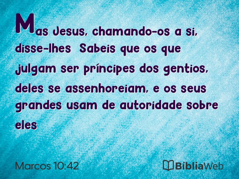 Marcos 10:42 em imagem para compartilhar