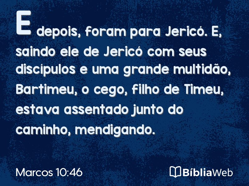 Marcos 10:46 em imagem para compartilhar