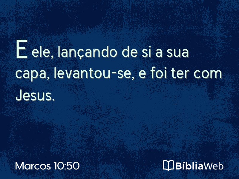 Marcos 10:50 em imagem para compartilhar