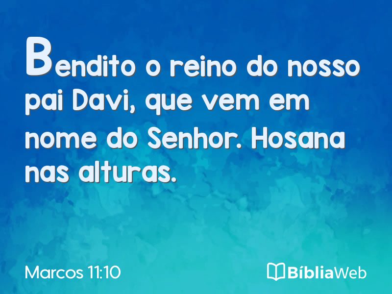 Marcos 11:10 em imagem para compartilhar