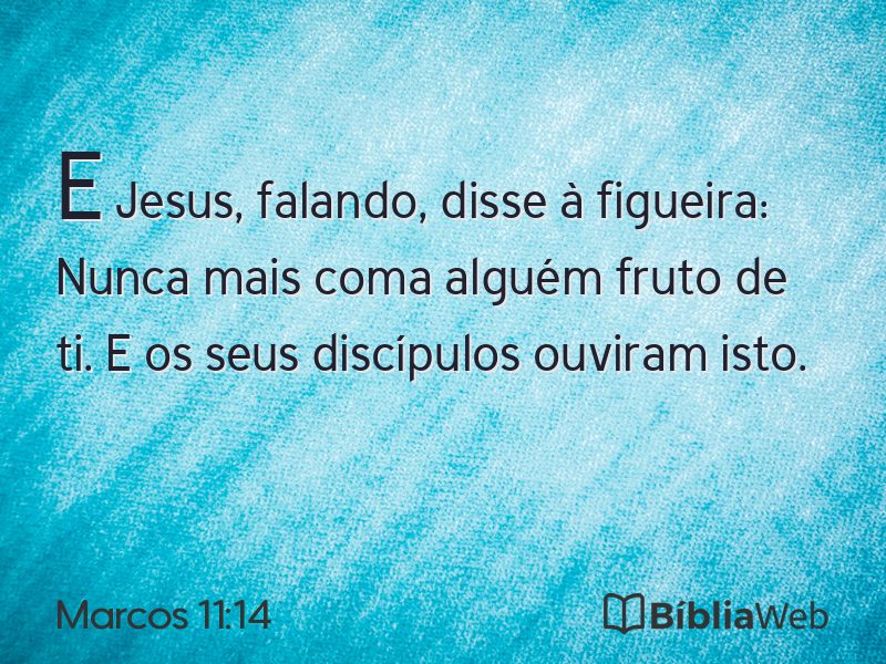 Marcos 11:14 em imagem para compartilhar