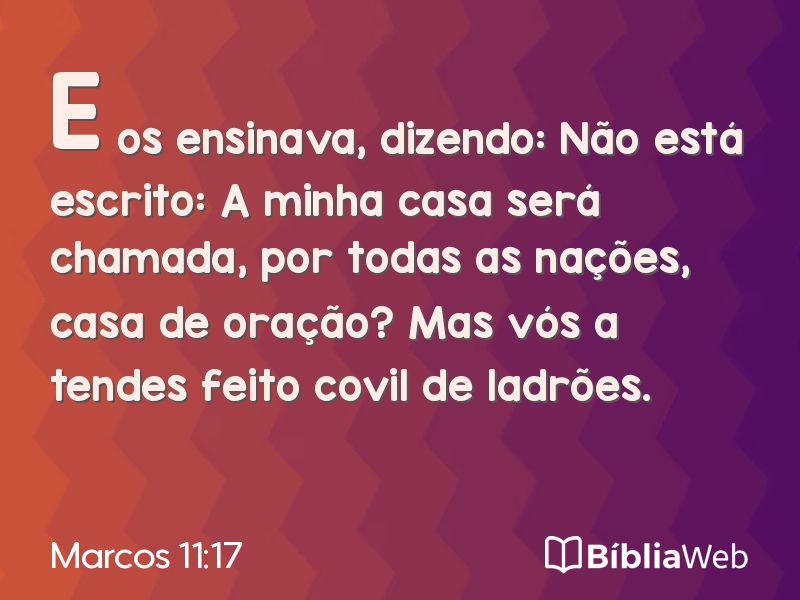 Marcos 11:17 em imagem para compartilhar