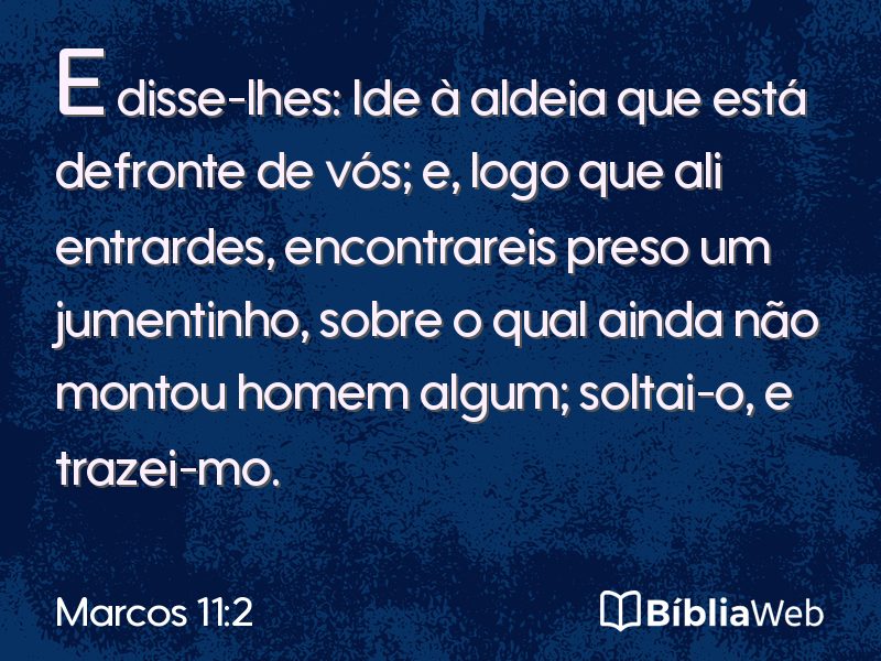 Marcos 11:2 em imagem para compartilhar
