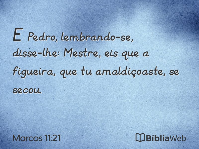 Marcos 11:21 em imagem para compartilhar