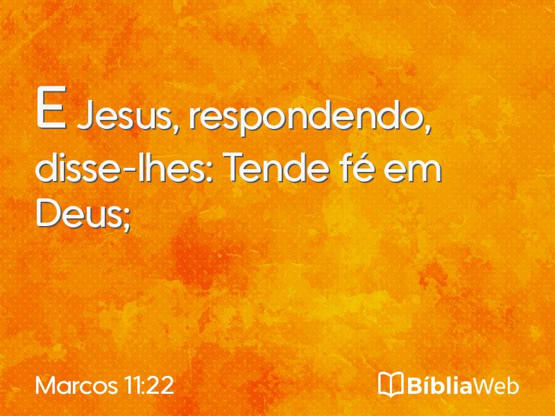 Marcos 11:22 em imagem para compartilhar