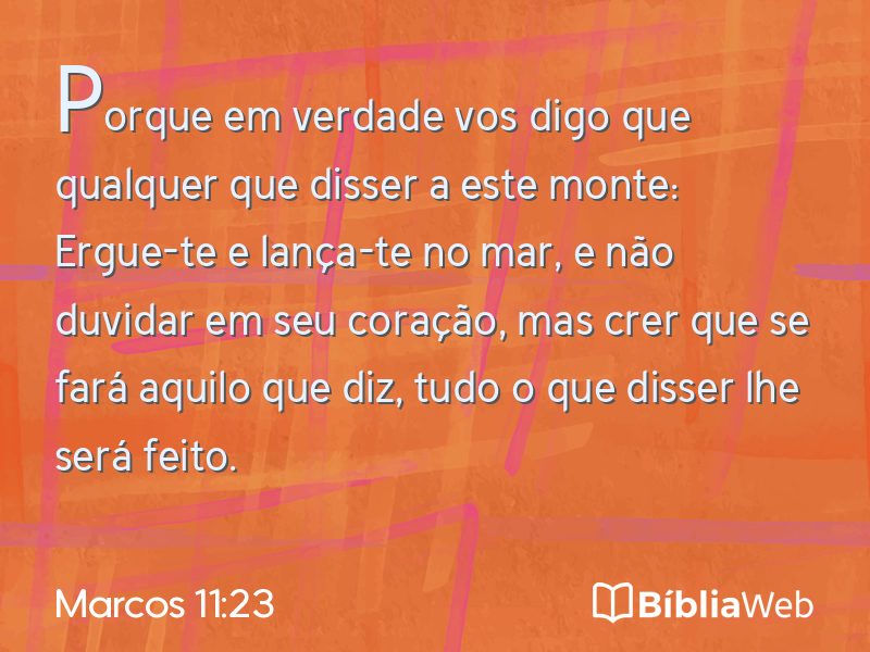 Marcos 11:23 em imagem para compartilhar