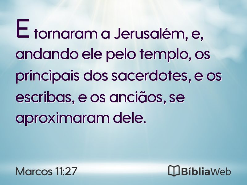 Marcos 11:27 em imagem para compartilhar