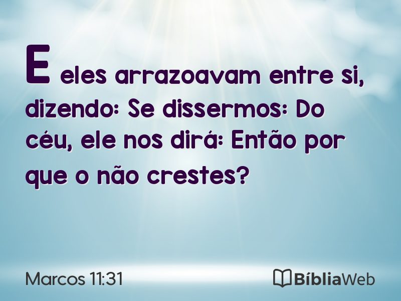 Marcos 11:31 em imagem para compartilhar