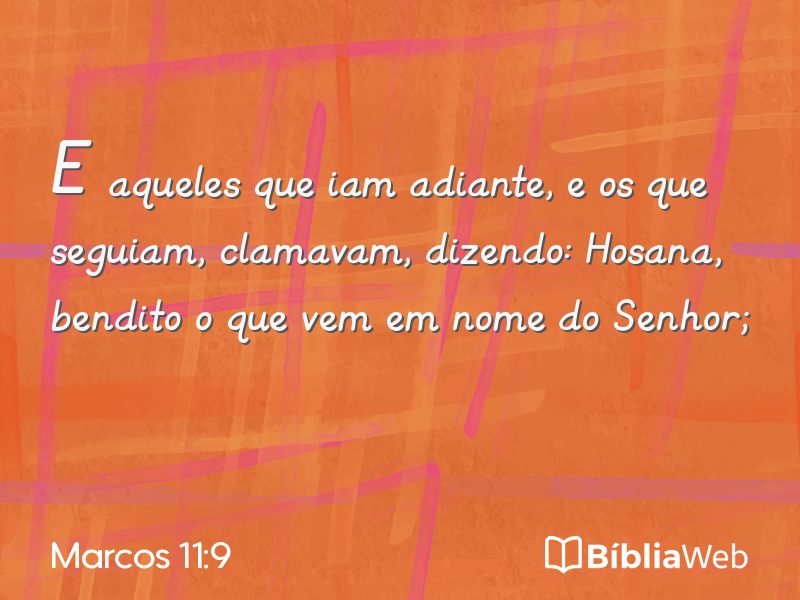 Marcos 11:9 em imagem para compartilhar