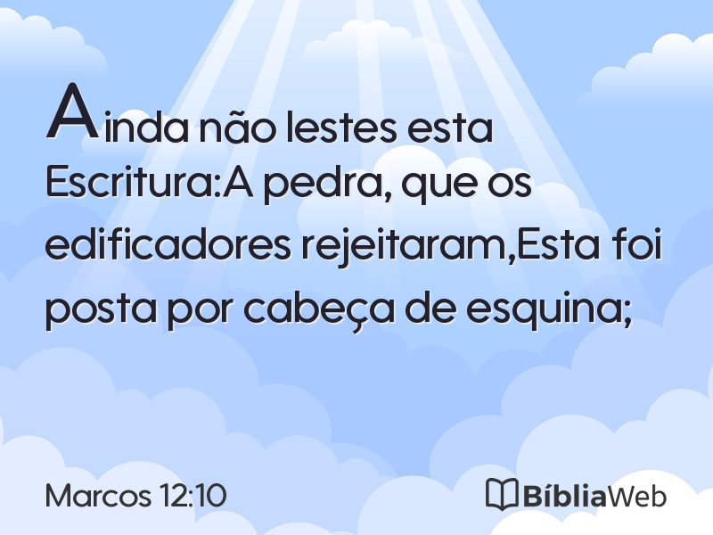Marcos 12:10 em imagem para compartilhar