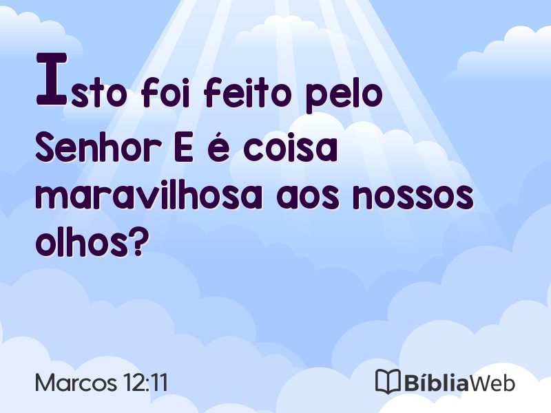 Marcos 12:11 em imagem para compartilhar