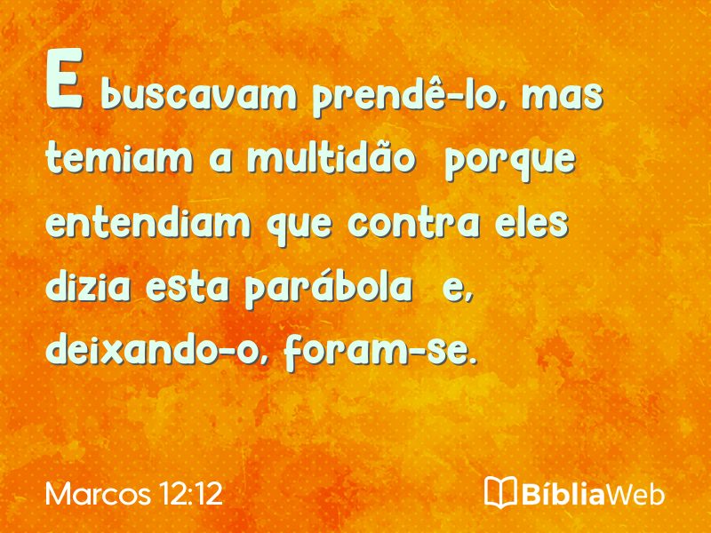 Marcos 12:12 em imagem para compartilhar