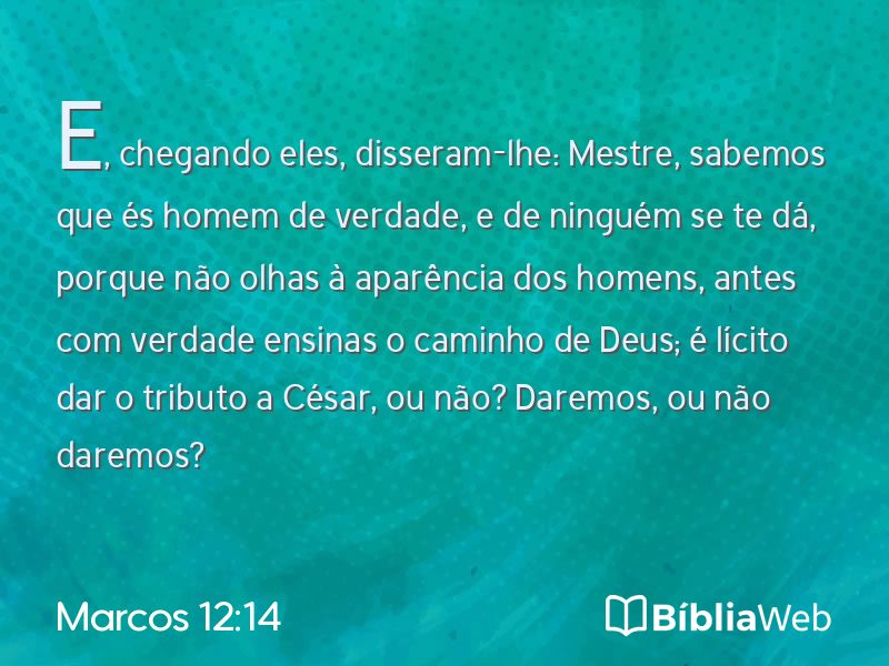 Marcos 12:14 em imagem para compartilhar