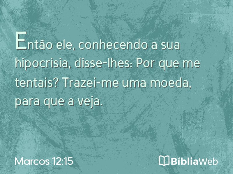 Marcos 12:15 em imagem para compartilhar