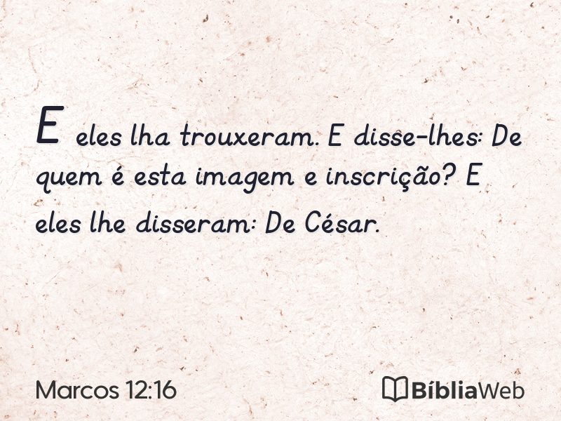 Marcos 12:16 em imagem para compartilhar