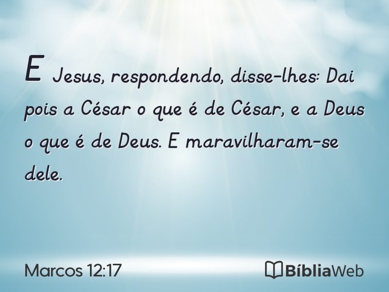 Marcos 12:17 em imagem para compartilhar