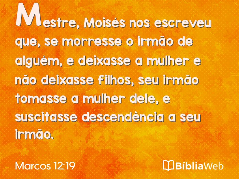 Marcos 12:19 em imagem para compartilhar