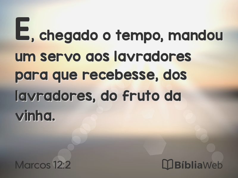 Marcos 12:2 em imagem para compartilhar