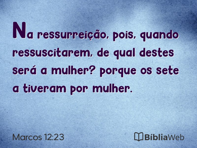 Marcos 12:23 em imagem para compartilhar