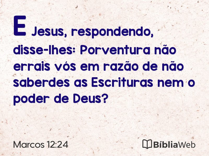 Marcos 12:24 em imagem para compartilhar