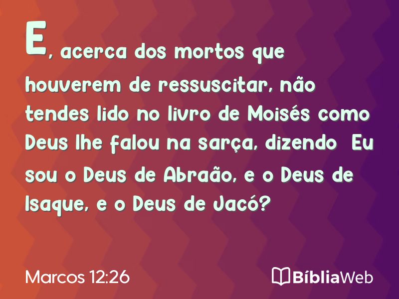 Marcos 12:26 em imagem para compartilhar