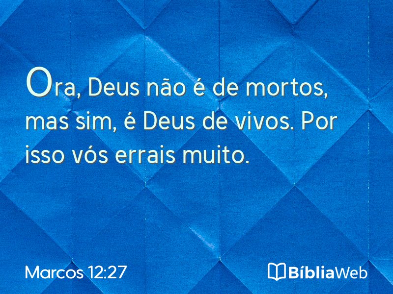 Marcos 12:27 em imagem para compartilhar