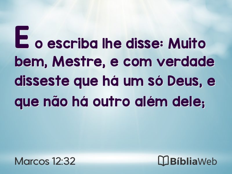 Marcos 12:32 em imagem para compartilhar