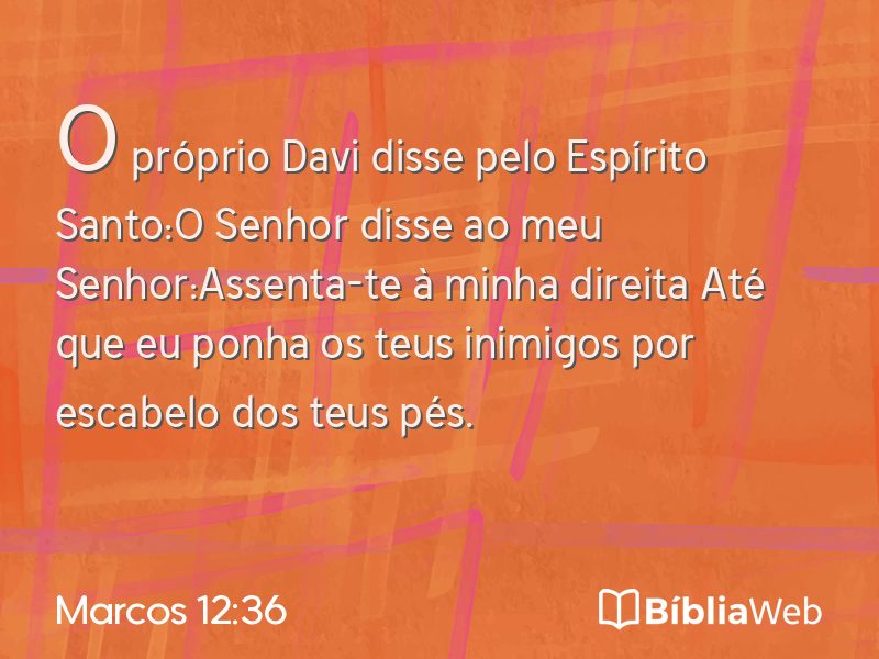 Marcos 12:36 em imagem para compartilhar