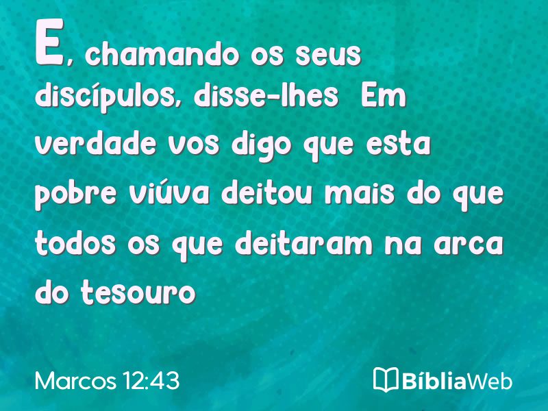 Marcos 12:43 em imagem para compartilhar