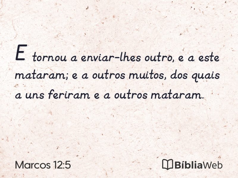 Marcos 12:5 em imagem para compartilhar