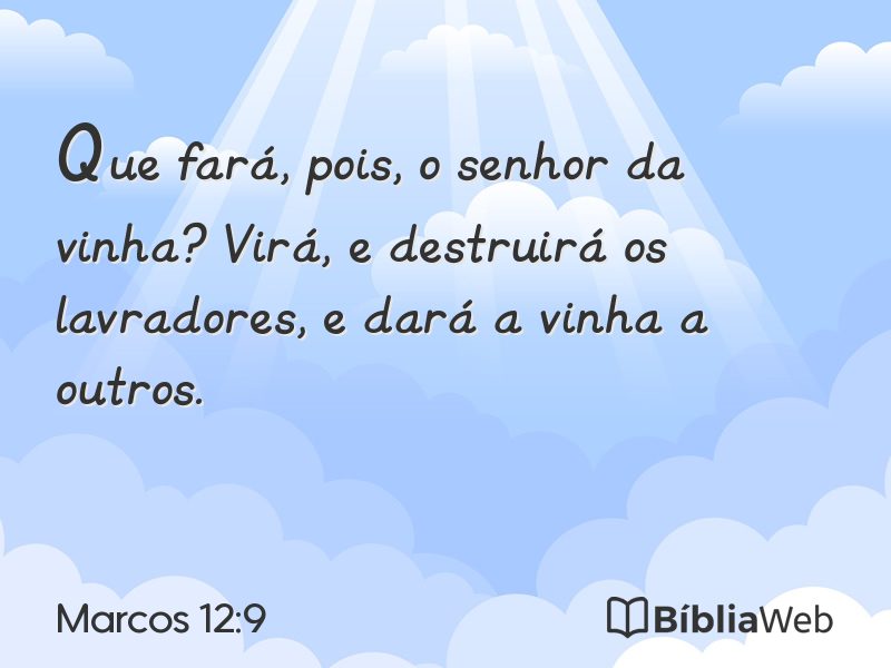Marcos 12:9 em imagem para compartilhar