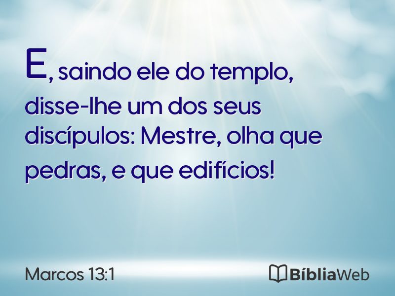 Marcos 13:1 em imagem para compartilhar