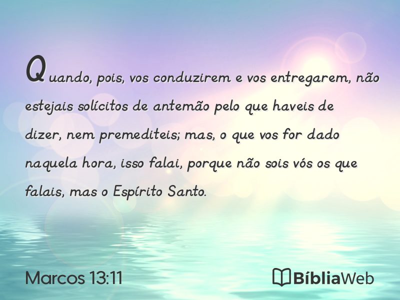Marcos 13:11 em imagem para compartilhar