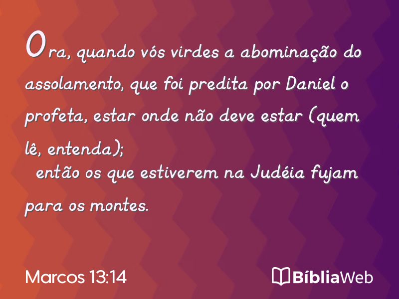 Marcos 13:14 em imagem para compartilhar