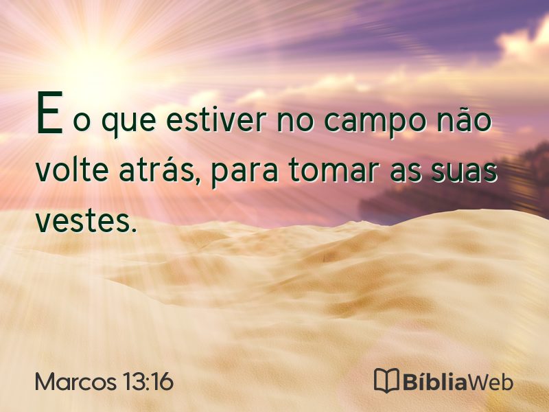 Marcos 13:16 em imagem para compartilhar
