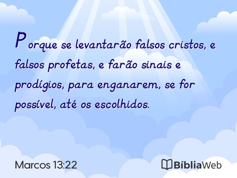 Marcos 13:22 em imagem para compartilhar