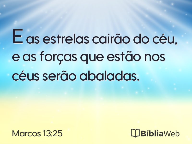 Marcos 13:25 em imagem para compartilhar