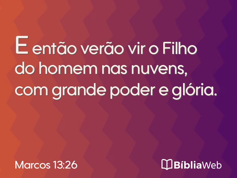 Marcos 13:26 em imagem para compartilhar