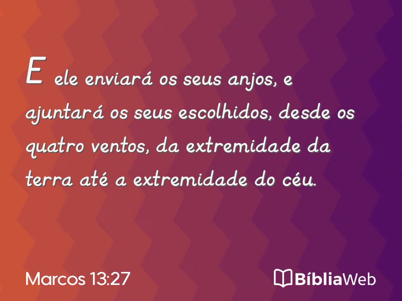 Marcos 13:27 em imagem para compartilhar