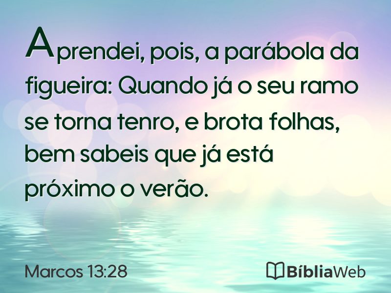 Marcos 13:28 em imagem para compartilhar
