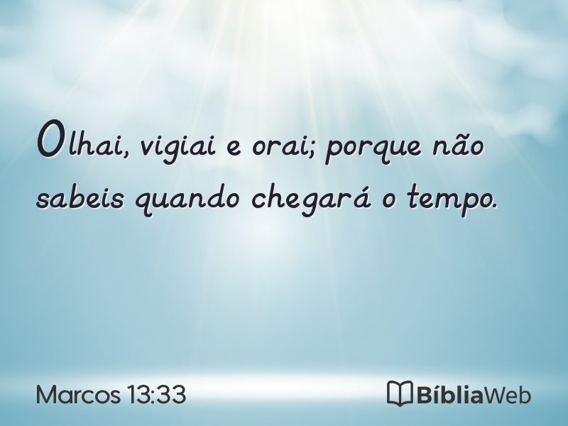 Marcos 13:33 em imagem para compartilhar